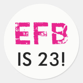 Redonda Pegatina de la ronda de cumpleaños inicial