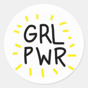 Redonda Pegatina de la ronda de energía del chica