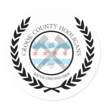 Pegatina de la Ronda de Hooligans del Condado de C