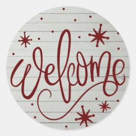 Redonda Pegatina de la ronda de vacaciones de bienvenida