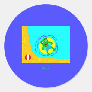 Redonda Pegatina de la Ronda de Verano Franken-Cheese