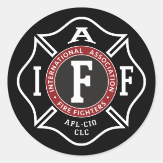 Redonda PEGATINA de la Ronda Maltesa de la IAFF