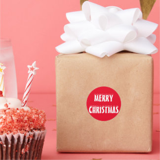 Redonda Pegatina de la ronda navideña clásica