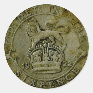 Redonda pegatina de la sexagenaria británica de 1922