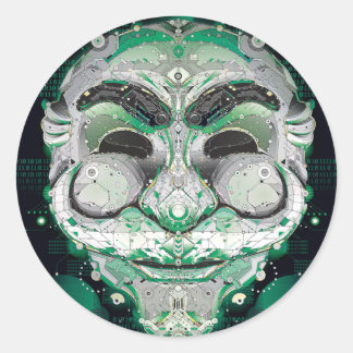 Redonda Pegatina de la sociedad, brillante