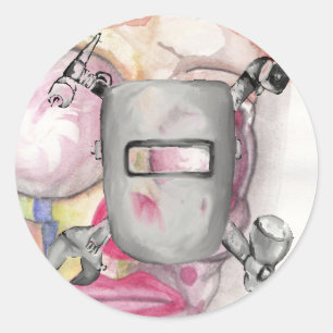 Redonda pegatina de la soldadura