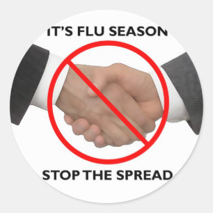 Redonda Pegatina de la temporada de gripe