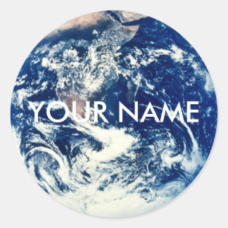 Redonda Pegatina de la Tierra personalizado