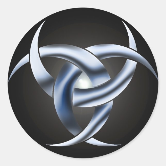 Redonda Pegatina de la Triple Diosa Lunar (Anverso)