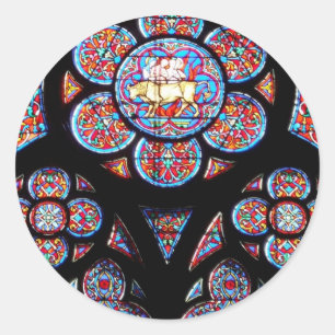 Redonda Pegatina de la ventana de vidrio contenido