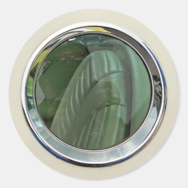 Redonda Pegatina de la ventana del automóvil (Anverso)