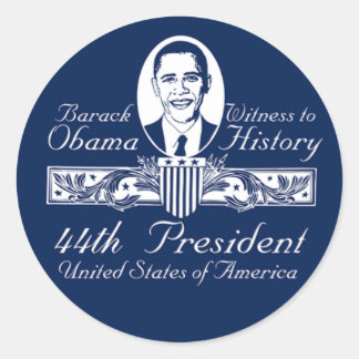 Redonda Pegatina de la victoria del presidente Obama