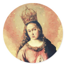 Pegatina de la Virgen María Regina Caeli