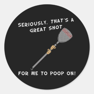 Redonda Pegatina de Lacrosse Goalie Poop