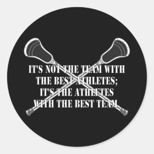 Redonda Pegatina de Lacrosse Motivation BestTeam