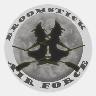 Redonda Pegatina de las brujas de Halloween