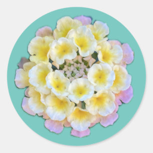 Redonda Pegatina de las flores de Lantana