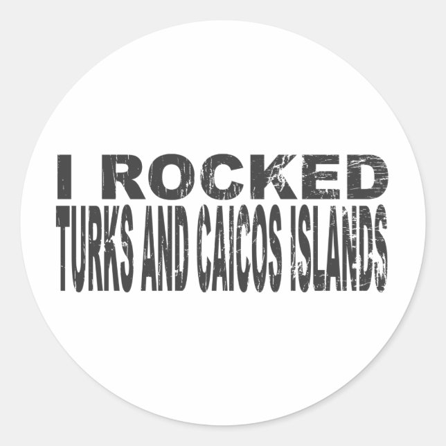 Redonda Pegatina de las Islas Turcas y Caicos (Anverso)