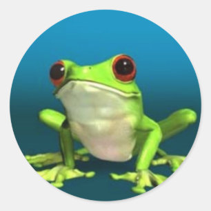 Redonda pegatina de las ranas arbóreas