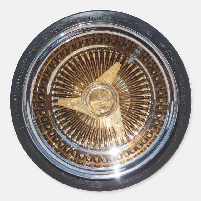 Redonda Pegatina de las ruedas de cables del piloto inferi (Anverso)