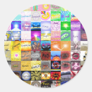 Redonda Pegatina de las sensaciones de Iphelia