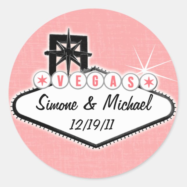 Redonda Pegatina de Las Vegas (Anverso)