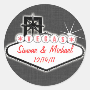 Redonda Pegatina de Las Vegas