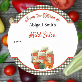 Redonda Pegatina de lata Salsa Veggies