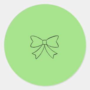 Redonda Pegatina de lazo minimalista - Pegatina de lazo co