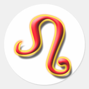 Redonda Pegatina de Leo #1