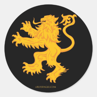 Redonda Pegatina de Leones de Escocia