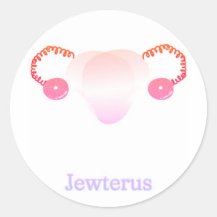 Redonda Pegatina de Lesbianas Jewterus