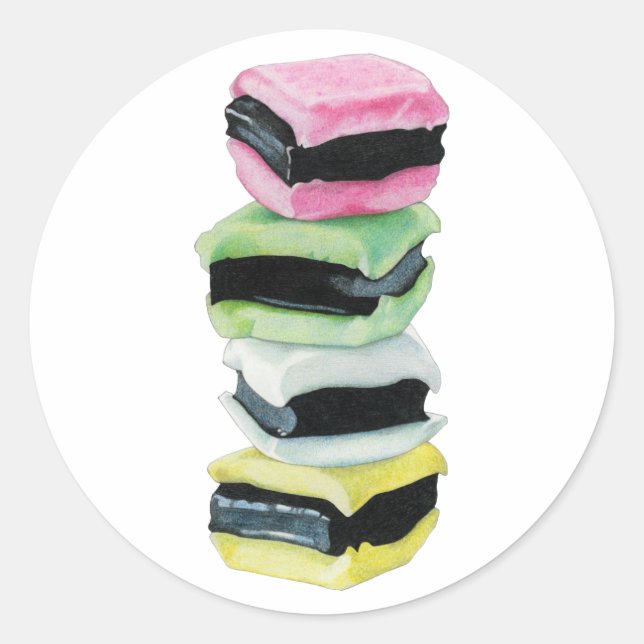 Redonda Pegatina de Licorice Allkind (Anverso)
