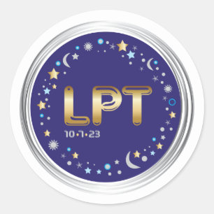 Redonda Pegatina de Lila Palooza