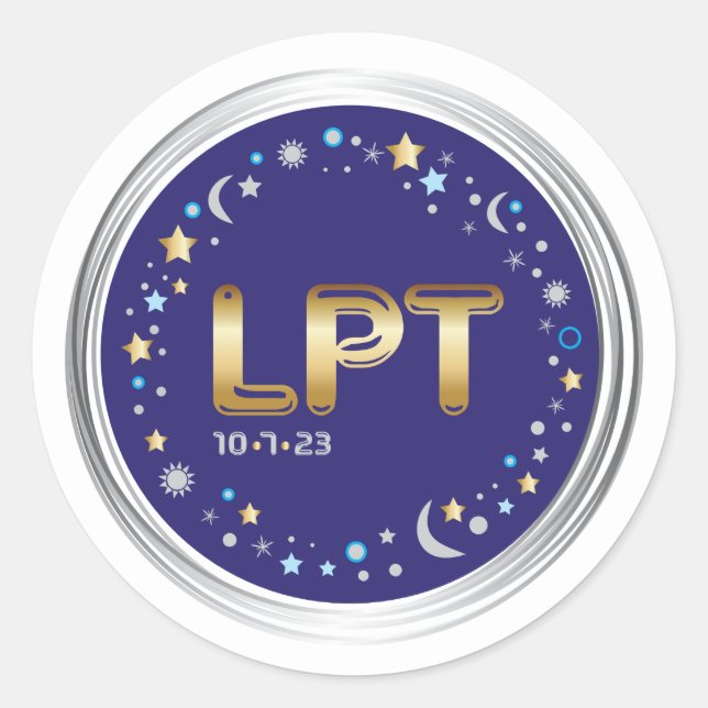 Redonda Pegatina de Lila Palooza (Anverso)