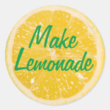 Pegatina de limón. Hacer limonada.
