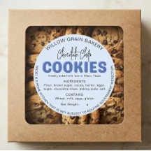 Pegatina de lista de ingredientes para galletas de