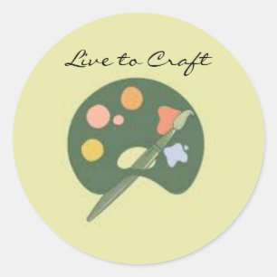 Redonda Pegatina de Live to Craft