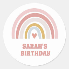 REDONDA PEGATINA DE LLUVIA PASTEL PERSONALIZADO DE LÁMINA