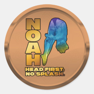 Redonda pegatina de logotipo