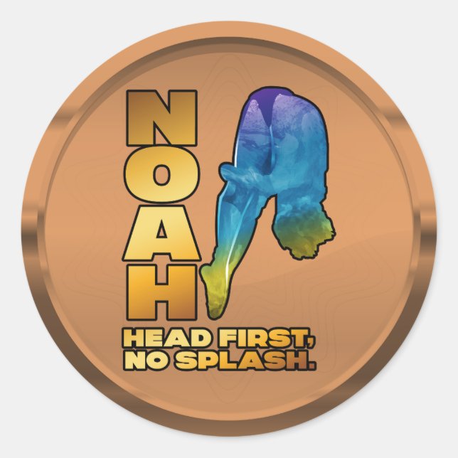 Redonda pegatina de logotipo (Anverso)