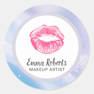 Redonda Pegatina de logotipo de artista de maquillaje mini