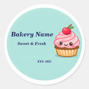 Redonda Pegatina de logotipo de panadería - Diseño persona