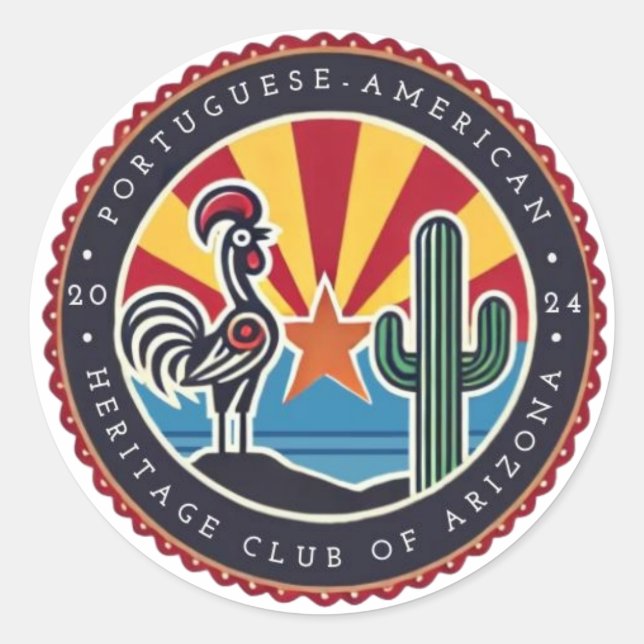 Redonda Pegatina de logotipo de PortAz #1 (Anverso)