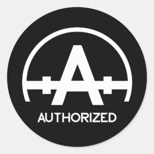 Redonda Pegatina de logotipo de ropa autorizado