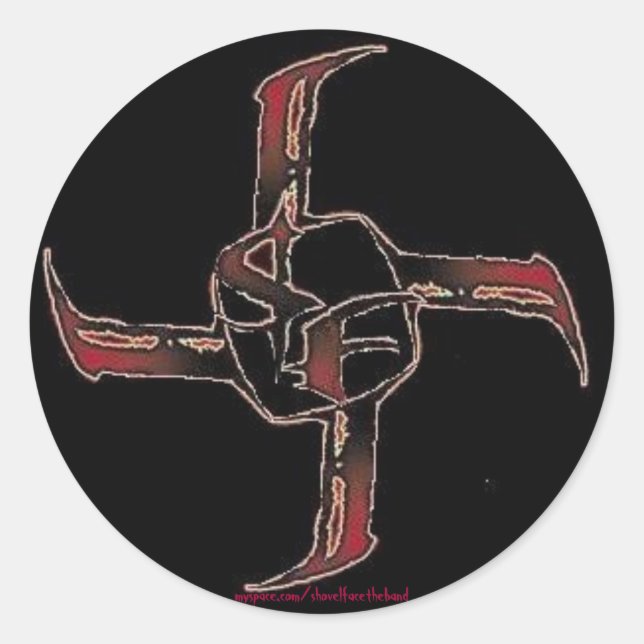 REDONDA PEGATINA DE LOGOTIPO DE SHOVELBADGE (Anverso)