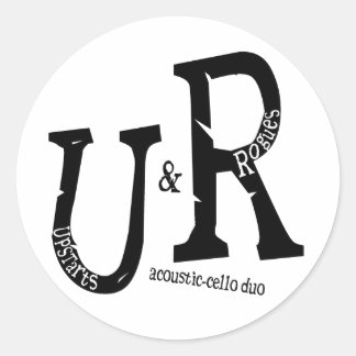 Redonda Pegatina de logotipo de U&R