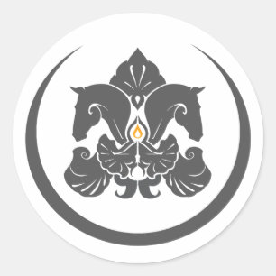 Redonda Pegatina de logotipo grande