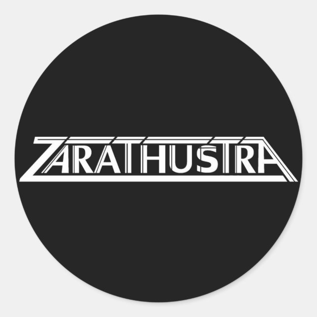 Redonda Pegatina de logotipo grande Zarathustra (Anverso)