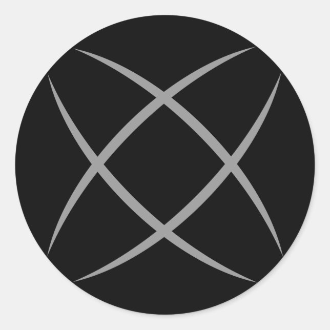 Redonda Pegatina de logotipo negro (Anverso)